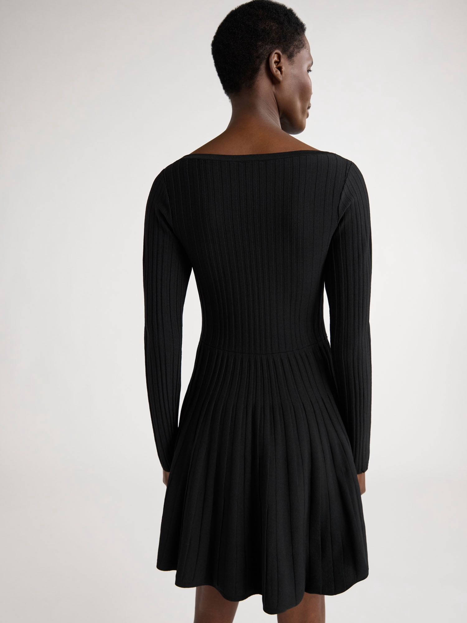 Scoop Women's Boatneck Ribbed Sweater Dress, Sizes XS-XXL