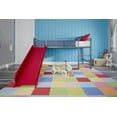 thumbnail image 4 of JINCHANCHAN Junior Twin Metal Loft Bed with Slide, Multifunctional Design, Silver with Red Slide, 4 of 8