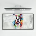 thumbnail image 4 of Watercolor Drip Boston Terrier Pop Art Colorful Portrait Artwork Desk Mat Full Keyboard Mouse Pad Gentleman Dog Lover Gifts Large Mousepad - 01009, 4 of 5