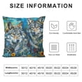 thumbnail image 5 of Orinice Wolfs Flowers Sky Graphic Decorative Throw Pillow Cover for Home Couch Living Room Bed Sofa 18x18in, 5 of 5