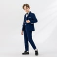 thumbnail image 6 of Xmyrz Toddler Boy Outfits Set Pants Set Tuxedo Style Ensemble Formal Shirt Gentlemen Party Clothes Sets Clothing Suits, 6 of 9