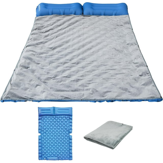 SUV Air Mattress with Velvet for Winter,Air Mattress with Pillow Built-in,Foot Pump,Inflatable Thicken Air Bed for Car Camping and Travel