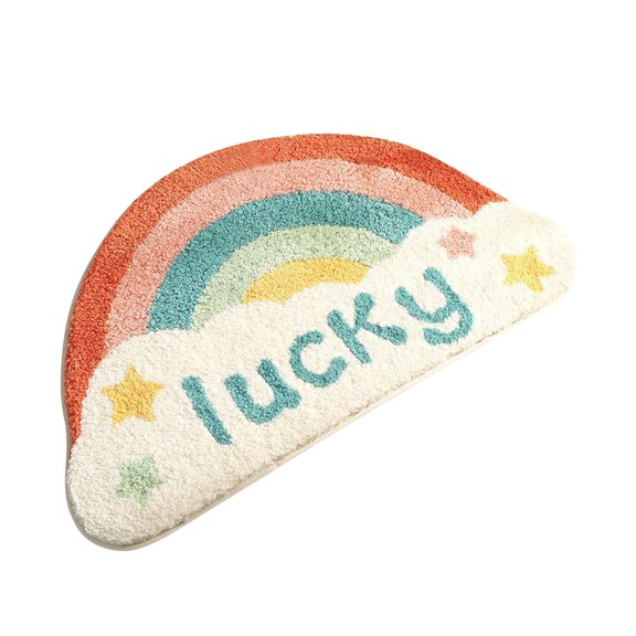 AuroraX Bathroom Rugs Non Slip Absorbent,Washable Quick Drying Cute Single Shower Rugs for Bathtub Funny Shower Mats for Inside Shower