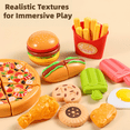 thumbnail image 2 of Bobby.Duck Play Food Set for Kids, Pretend Play Kitchen Food Toys, 76PCS Burger Pizza Fries Fast Food Toy Set, Kitchen Accessories & Cooking Role Play Toys for Toddlers Boys Girls Ages 3-8, 2 of 10