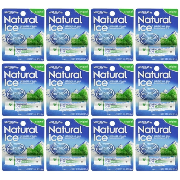 Protector Labial Medicado Mentholatum Natural Ice 12 Unidades