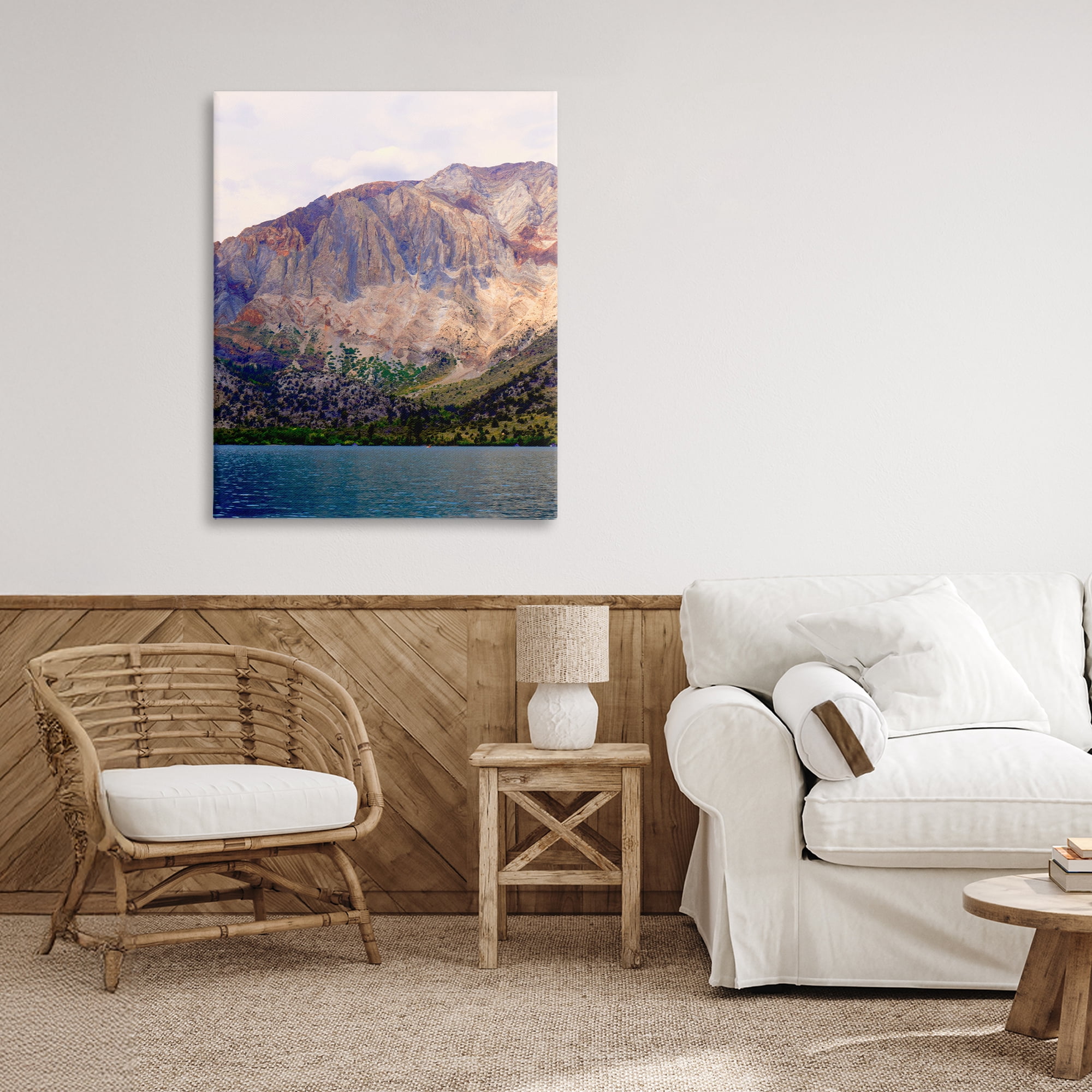 Stupell Industries Serene Lake Beneath Mountains Canvas Wall Art, design by Gemma Bardot