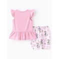 thumbnail image 2 of Conjunto corto de 2 piezas para niña Disney Toy Story, rosa con volantes, 2 of 9