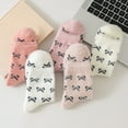 thumbnail image 6 of 5 Pairs Women's Winter Boots Socks Thick Warm Cozy Crew Socks Solid Color Floor and Sleep Warmth,Color:White, 6 of 9