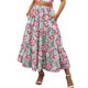 thumbnail image 1 of Txlixc Falda de verano para mujer Boho cintura elástica plisada línea A fluida falda larga de playa con bolsillos Txlixc  Moda, 1 of 6