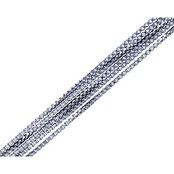 Decadence Sterling Silver Rhodium 7.25" Multistrand Box Chain