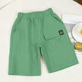 thumbnail image 6 of Yindaity Kids Basketball Shorts Boys Boys' Coastline Pull-on Chino Shorts(Green,5-6 Years), 6 of 7