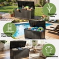 thumbnail image 3 of Alvantor Outdoor Storage Box Waterproof Resin Deck Box Lockable in Black, 230 Gallon XXL, 3 of 6