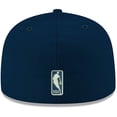 thumbnail image 4 of Men's New Era Navy Minnesota Timberwolves Official Team Color 2Tone 59FIFTY Fitted Hat, 4 of 5