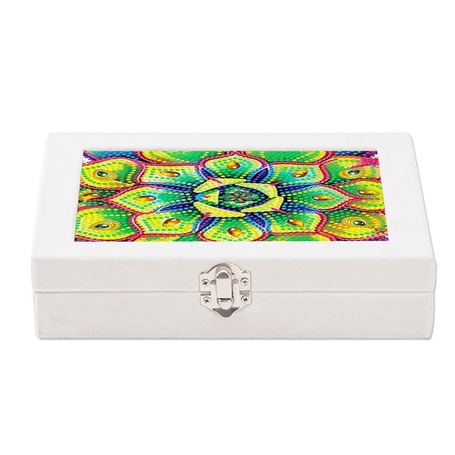 Caja Cuero PU Forma Especial Bloque Color Abstracto para Manualidades