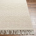 thumbnail image 4 of Hauteloom Luyu Living Room, Bedroom Area Rug - Moroccan Farmhouse - Wool Carpet - Handmade Bubble Woven - Cream, Pale Pink, Light Blush - 5' x 7'6", 4 of 8