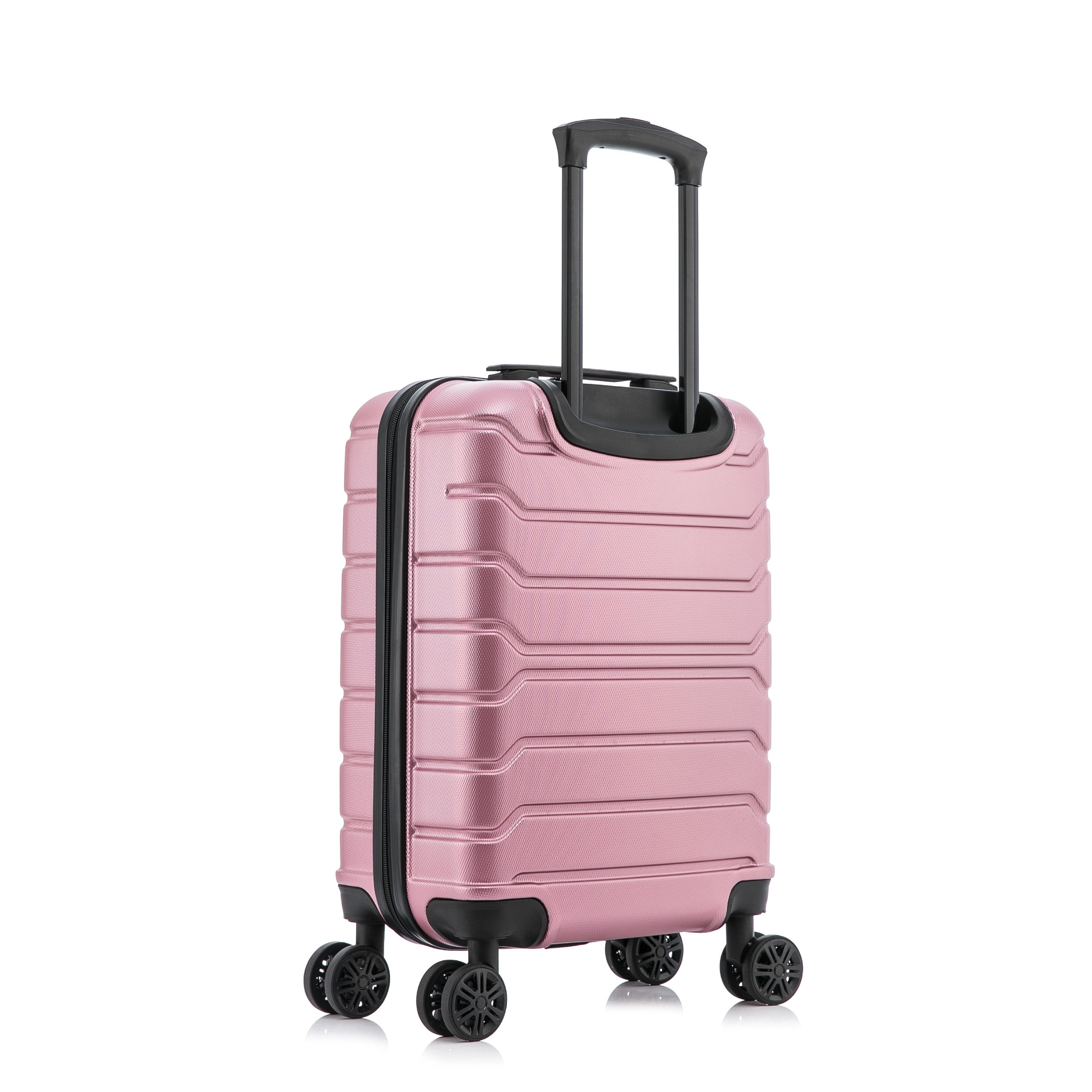 InUSA Trend 20" Hardside Lightweight Luggage with Spinner Wheels, Handle, and Trolley, Rose Gold