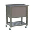 thumbnail image 6 of Riverbay Furniture Transitional Wood Kitchen Cart in Warm Gray, 6 of 14