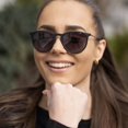 thumbnail image 3 of Naierhg Adult Sunglasses Round Large Frame Ultra-light Classic Anti-slip Sun-resistant Clear Lens Anti-UV Women Men Unisex Sunglasses for Outdoor, 3 of 8