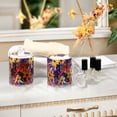 thumbnail image 4 of Yayeee 2 Pack Qtip Holder Bathroom Cotton Swab Canister with Lid Clear Dispenser Set, Colorful Painted Flowers Pattern, 4 of 6