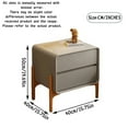 thumbnail image 6 of Modern Minimalist Bedside Table, Solid Wood Side Table with 2 Drawers, Leather Wrapped Storage Cabinet, Suitable for Living Room,Bedroom, 6 of 6