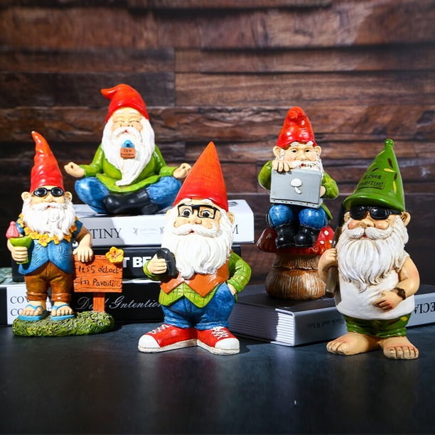 Cute Creative Resin Garden Gnome Statue Zen Naughty Funny Dwarfs Store Lawn Ornaments For Home Office Home Decoartion GnomereadingChina He Qiyong unisex
