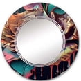 thumbnail image 2 of DESIGN ART Designart 'Modern Blooming Rose I' Printed Floral Rose Wall Mirror 24in.x24in., 2 of 5