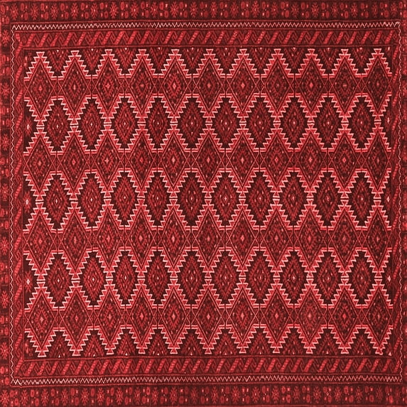 Ahgly Company Indoor Square Persian Red Traditional Area Rugs, 8' Square