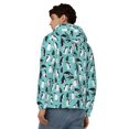 thumbnail image 4 of Zufioo Penguins Print Men's Hooded Cardigan, Zip-up Long-Sleeved Sweatshirt Jacket Sportswear-X-Large, 4 of 5