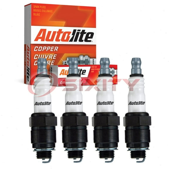 4 pc Autolite 3136 Copper Core Spark Plugs for 526 M8 P6 W260MZ1 Ignition Wire Secondary