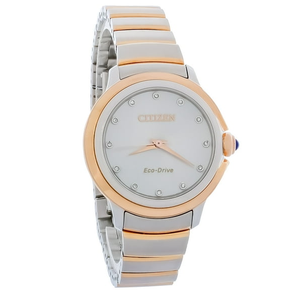Citizen Eco-Drive CECI Women's Diamond Two Tone Stainless Steel Watch EM0956-54A