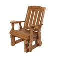 thumbnail image 6 of Amish Casual Heavy Duty 600 Lb High Back Mission Treated Glider Chair, Cedar Stain, 6 of 10