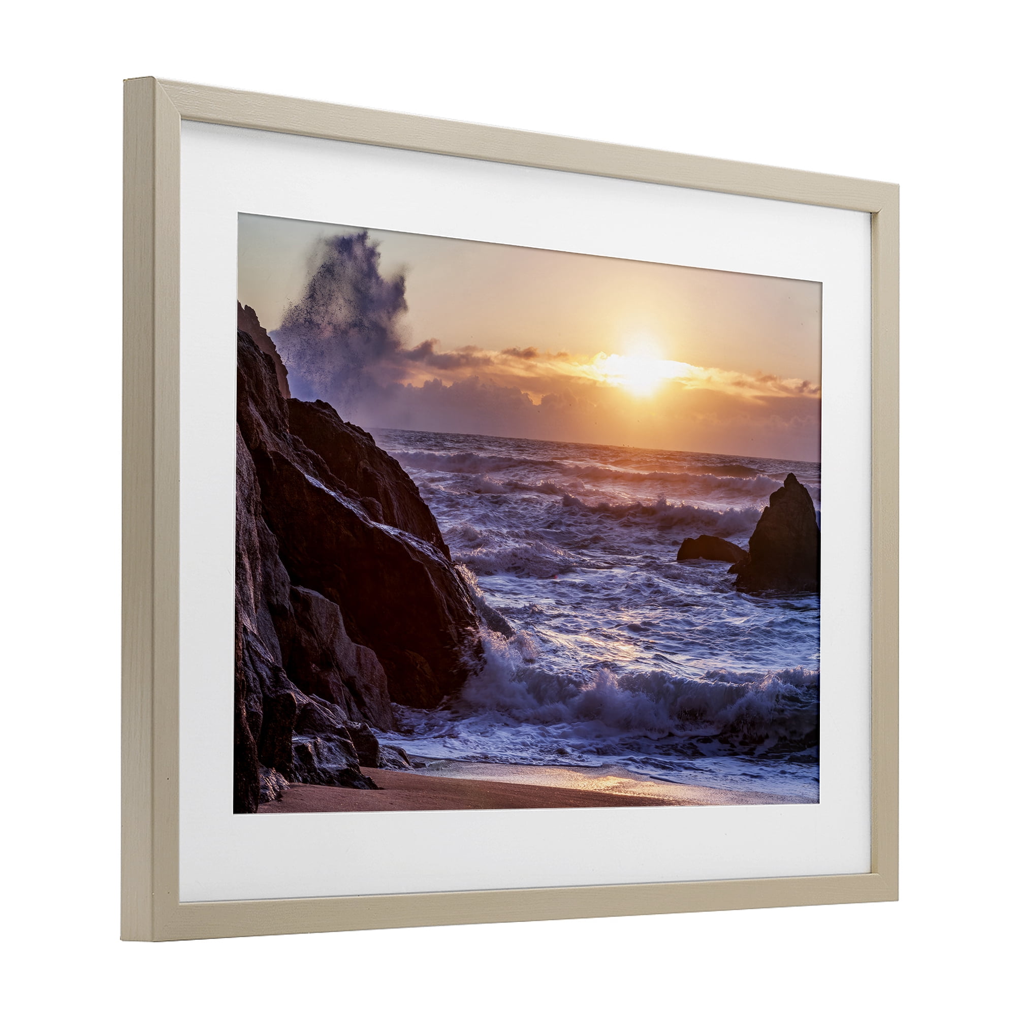 Stupell Industries Siren Song Rocky Shore Birch Framed Print Under Glass, design by Shelley Carlisle