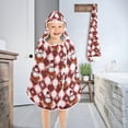 thumbnail image 5 of joogoo Christmas Snowman Checkered Kids Hooded Beach Towel Baby Bath Towel 23.5"x50", 5 of 7