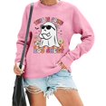 thumbnail image 2 of GEWSEY This Is Some Boo Sheet Halloween Sweatshirt for Women Funny Ghost Graphic Shirt Spooky Season Long Sleeve Tops (Pink, XL), 2 of 4