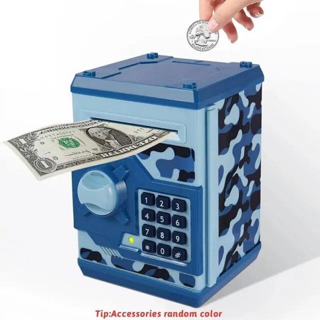 Piggy Bank for Children Impressão Digital Máquina ATM Coins Digitais Saving Safe Deposit Toy Money Box
