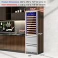 thumbnail image 3 of Costway 24 Inch Wine and Beverage Refrigerator with Independent Temperature Control, 3 of 10