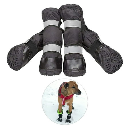 GOOHOCHY 4 PCS Pet Dog for Dogs Shoes Waterproof Snow Boots