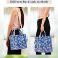thumbnail image 4 of FORMRS Womens Corduroy Tote Bag Crossbody Shoulder Handbag with Pocket, Blue Daisy, 4 of 7