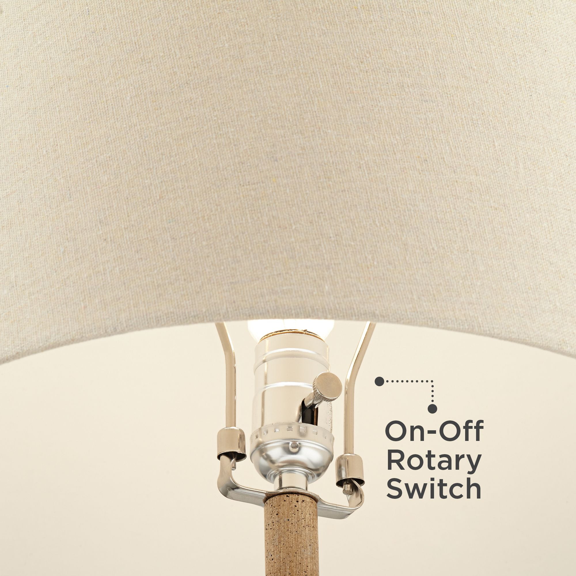 360 Lighting Sandstone Gourd 27" Tall Farmhouse Rustic Modern Table Lamp Brown Single Beige Shade Living Room Bedroom Bedside