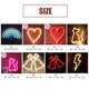 thumbnail image 5 of Lámpara LED decorativa en forma de árbol navideño rosa con diseño de renos y corazones - Incluye baterías y conexión USB para decoración de hogar, bares y fiestas, 5 of 5