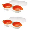 thumbnail image 1 of Microwave Egg Boiler Double Cup Double Layer Cookware (2 Psc), 1 of 5