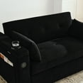 thumbnail image 4 of Holaki Sofa Bed,54" 3 in 1 Oversized Tufted Loveseat Convertible Sofabed Modern Living Room Multifunctional Sleeper Sofa Convertible Sofa Bed W/Pull Out Sleeper Couch Bed,Armrests Storage & USB Ports, 4 of 8