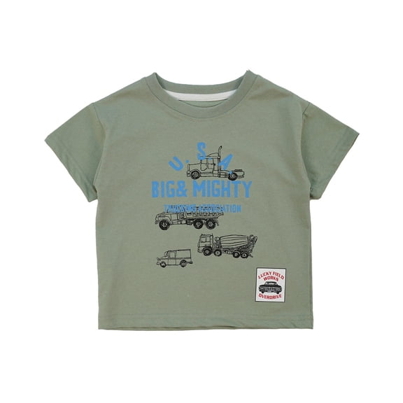 MEZZALL Toddler Boys Short Sleeved T-Shirt With Letters And Car Printed Tshirts (3-12 Years Old) Breathable Baby Wear
