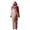 Brique Rouge, variante sur Tenues Assorties pour la Famille Halloween Combinaison à Capuche Imprimée Parent-Enfant avec Fermeture Éclair Vêtements de Maison pour Maman et Enfants