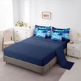 thumbnail image 5 of jejeloiu Safari Animal Wolf 7-Piece Twin Bedding Sets,Galaxy Starry Sky Bedding Comforter Set For Boys Kids Reversible, 5 of 8