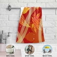 thumbnail image 5 of Japanese Fall Leaves Hand Towels 2 PCS, Autumn Maple Foliage Kitchen Towel Ultra Soft and Highly Absorbent,Decorative Fingertip Face Towel for Bathroom Hotel, 28.3"x14.4", 5 of 6