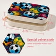 thumbnail image 5 of Football Velvet Portable Decorative Box with Removable Compartment - Jewelry Stand, Necklace Organizer, and Gift, 5 of 7