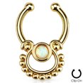 thumbnail image 1 of Septum Hanger Micro Size w/Opalite Stone - Nose & Cartilage Fitment, 1 of 2
