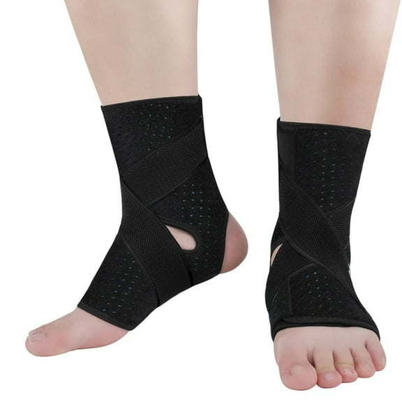 Sinvic Adjustable Ankle Brace - Strong Support with Crisscross Straps, Moisture-Wicking Neoprene, Suitable for Sports (Running/Basketball) for Men & Women
