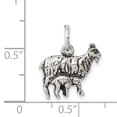 thumbnail image 3 of 925 Sterling Silver Solid Oxidized Goat Charm 14x15mm Wide Pendant Necklace for Women - 1.0 Grams, 3 of 3